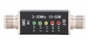 StandingMeter 10-50W with LED Indicator Mini Shortwave SWR Meter for Radio StandingMeter 10-50W with LED Indicator Mini Shortwave SWR Meter for Radio