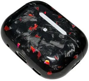 Fiberri Real Forged Carbon Fiber Case for AirPods Pro 2 (2022 Release) - Ultra-Thin & Lightweight Hard Shell Protective Cover - Supports MagSafe/Wireless Charging - Glossy Black/Red Fiberri Real Forged Carbon Fiber Case for AirPods Pro 2 (2022 Release) - Ultra-Thin & Lightweight Hard Shell Protective Cover - Supports MagSafe/Wireless Charging - Glossy Black/Red