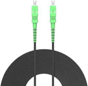 Buacoz Fiber Optic Internet Cable 40M/131ft SC/APC to SC/APC Outdoor Armored Jumper Optical Patch Cord Single-Mode Simplex 9/125m FTTH 1 Steel Wire+2 FRP Strength Member LSZH Black Buacoz Fiber Optic Internet Cable 40M/131ft SC/APC to SC/APC Outdoor Armored Jumper Optical Patch Cord Single-Mode Simplex 9/125m FTTH 1 Steel Wire+2 FRP Strength Member LSZH Black