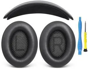 GEVO Replacement Kit for Bose QC35 & QC35 ii (QuietComfort 35 II) Over-Ear Headphones, Ear Pads Cushions + Headband, Extra Comfort, Repair Part, Easy DIY Installation with Tool - Black GEVO Replacement Kit for Bose QC35 & QC35 ii (QuietComfort 35 II) Over-Ear Headphones, Ear Pads Cushions + Headband, Extra Comfort, Repair Part, Easy DIY Installation with Tool - Black