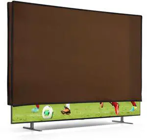 kwmobile Indoor 55" TV Cover Television Dust Cover Screen Protector TV Screen Dust Protection Synthetic Fabric Dark Brown kwmobile Indoor 55" TV Cover Television Dust Cover Screen Protector TV Screen Dust Protection Synthetic Fabric Dark Brown