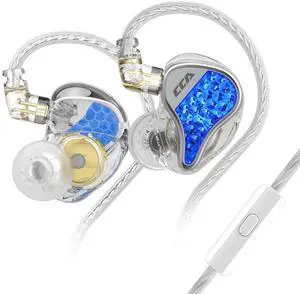 FEDAI CCA Lyra in Ear Monitor, 10MM Dynamic Driver in Ear Earphone IEM with Unique Diamond-Like Faceplate,Detachable Exchangeable 0.75mm 2pin Silver-Plated Cable, HD Microphone(Blue, with Mic) FEDAI CCA Lyra in Ear Monitor, 10MM Dynamic Driver in Ear Earphone IEM with Unique Diamond-Like Faceplate,Detachable Exchangeable 0.75mm 2pin Silver-Plated Cable, HD Microphone(Blue, with Mic)