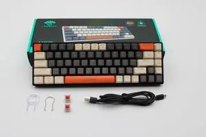 Bittek Grey White Orange 68-Key Mechanical Keyboard RGB Backlit, Red Switches (Linear) Bittek Grey White Orange 68-Key Mechanical Keyboard RGB Backlit, Red Switches (Linear)