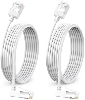 Flexible Gigabit Cat6 Ethernet Cable 270 Upward Angle 30FT 2Pack, UTP Flexible Gigabit Cat6 Ethernet Cable 270 Upward Angle 30FT 2Pack, UTP