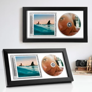 Dunkive 2 Pcs 7.4x13.7 CD Display Frame with Mat, White Dunkive 2 Pcs 7.4x13.7 CD Display Frame with Mat, White