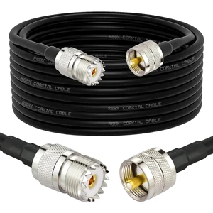 Superbat PL-259 UHF CB Coax Cable 30FT, RG8x PL-259 UHF Male to Female Low Loss Antenna Extension Jumper for HAM Radio, Antenna Analyzer, Dummy Load, SWR Meter Superbat PL-259 UHF CB Coax Cable 30FT, RG8x PL-259 UHF Male to Female Low Loss Antenna Extension Jumper for HAM Radio, Antenna Analyzer, Dummy Load, SWR Meter