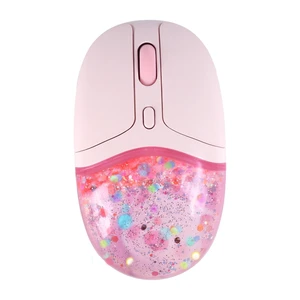 Cute Wireless Mouse Bluetooth Rechargeable, 2.4G & Bluetooth Silent Computer Mouse with RGB Light,5 Adjustable DPI, Quicksand Design Transparent Shell with Pig Doll for Computer Laptop PC MacBo Cute Wireless Mouse Bluetooth Rechargeable, 2.4G & Bluetooth Silent Computer Mouse with RGB Light,5 Adjustable DPI, Quicksand Design Transparent Shell with Pig Doll for Computer Laptop PC MacBo