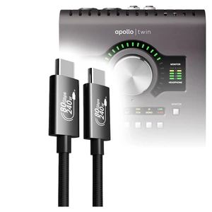 BoxWave Cables & Adapters Compatible with Universal Audio Apollo Twin - DirectSync PD Thunderbolt 5.0 Cable (10 ft 240W), Long Nylon Braided Connector Fast Charge - Jet Black BoxWave Cables & Adapters Compatible with Universal Audio Apollo Twin - DirectSync PD Thunderbolt 5.0 Cable (10 ft 240W), Long Nylon Braided Connector Fast Charge - Jet Black