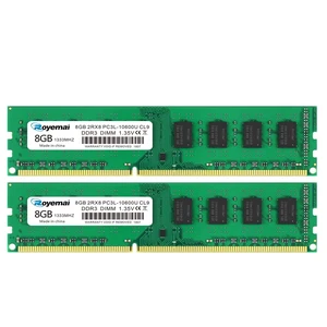 16GB Kit (2x8GB) DDR3L/DDR3 10600 1333MHz Udimm, Royemai 8GB PC3/PC3L-10600U Dimm Memory 2Rx8 1.35V/1.5V CL9 Desktop RAM 16GB Kit (2x8GB) DDR3L/DDR3 10600 1333MHz Udimm, Royemai 8GB PC3/PC3L-10600U Dimm Memory 2Rx8 1.35V/1.5V CL9 Desktop RAM