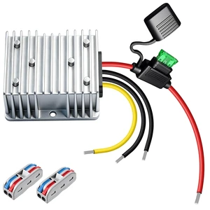 YNDZ 15-55V to 12V 660W Step Down Converter DC 24V 36V 48V to 12V 25A High Waterproof Voltage Regulator Buck Transformer with 2 Wiring Terminals for Car Truck RV Boat Solar System LED Light YNDZ 15-55V to 12V 660W Step Down Converter DC 24V 36V 48V to 12V 25A High Waterproof Voltage Regulator Buck Transformer with 2 Wiring Terminals for Car Truck RV Boat Solar System LED Light