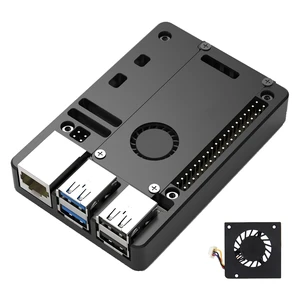 eleUniverse Ultra-Thin CNC Aluminum Case with Fan for Raspberry Pi 5 eleUniverse Ultra-Thin CNC Aluminum Case with Fan for Raspberry Pi 5