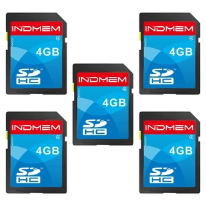 INDMEM SD Card 4GB 5 Pack SDHC Class 4 Flash Memory Card 4 GB Digital Camera Cards INDMEM SD Card 4GB 5 Pack SDHC Class 4 Flash Memory Card 4 GB Digital Camera Cards