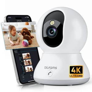 blurams 8MP Indoor Camera, 360 PTZ Baby Monitor, Pet Camera with Phone App, One-Touch Call, Free Human/Pet/Motion/Sound/Cry Detection, Dual-Band WiFi 6, Compatible with Alexa blurams 8MP Indoor Camera, 360 PTZ Baby Monitor, Pet Camera with Phone App, One-Touch Call, Free Human/Pet/Motion/Sound/Cry Detection, Dual-Band WiFi 6, Compatible with Alexa