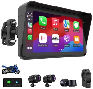 2K Motorcycle Dash Cam Front and Rear, 6" Carplay & Android Auto Screen 2K Motorcycle Dash Cam Front and Rear, 6" Carplay & Android Auto Screen