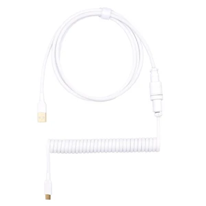 Kraken White Coiled Keyboard Cable - Artisan Coiled USB C Cable with Aviator Connector for Mechanical Gaming Keyboards (Pure White) Kraken White Coiled Keyboard Cable - Artisan Coiled USB C Cable with Aviator Connector for Mechanical Gaming Keyboards (Pure White)