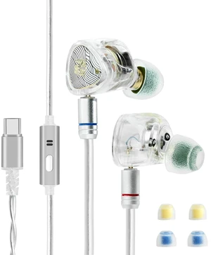 Jyinudio TANGZU Wan'er S.G II inEar Monitor IEM, Wired HiFi Gaming Earphones, 10mm Dynamic Driver with PET Diaphragm, TangleFree 0.78mm 2Pin Detachable Cable, White TypeC Plug with Microphone Jyinudio TANGZU Wan'er S.G II inEar Monitor IEM, Wired HiFi Gaming Earphones, 10mm Dynamic Driver with PET Diaphragm, TangleFree 0.78mm 2Pin Detachable Cable, White TypeC Plug with Microphone