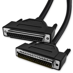 XANHAM DB37 37 Pin 16 Feet(5 Meter) Two Row Straight Through Serial Cable, Double Shielded(Metal Braiding&AL-foil), Female to Male, Black, SC930S09FM XANHAM DB37 37 Pin 16 Feet(5 Meter) Two Row Straight Through Serial Cable, Double Shielded(Metal Braiding&AL-foil), Female to Male, Black, SC930S09FM