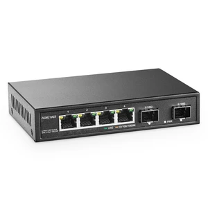 4 Port 2.5G Network Switch with 2x10G SFP, 2.5Gbps Network Hub Ethernet Splitter, Compatible with 100/1000/2500Mbps, YuLinca Multi-Gigabit Fanless Unmanaged Metal Desktop Gaming Switch 4 Port 2.5G Network Switch with 2x10G SFP, 2.5Gbps Network Hub Ethernet Splitter, Compatible with 100/1000/2500Mbps, YuLinca Multi-Gigabit Fanless Unmanaged Metal Desktop Gaming Switch