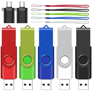 64GB USB Flash Drive with Type C Adapter, AreTop 5 Pack USB2.0 Thumb Drives 64GB USB Flash Drive with Type C Adapter, AreTop 5 Pack USB2.0 Thumb Drives