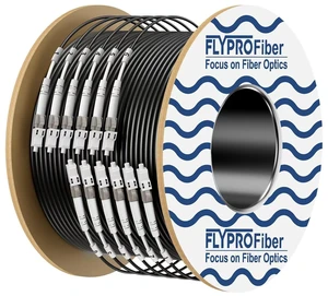 FLYPROFiber- 6 Core OM3 Multimode LC to LC Outdoor Fiber Patch Cable 75m FLYPROFiber- 6 Core OM3 Multimode LC to LC Outdoor Fiber Patch Cable 75m