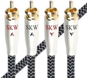 SKW High-End WG Series 2RCA Interconnect Cable (16.4ft/5m) - Premium Audiophile Male to Male Audio Cable for Hi-Fi Systems SKW High-End WG Series 2RCA Interconnect Cable (16.4ft/5m) - Premium Audiophile Male to Male Audio Cable for Hi-Fi Systems