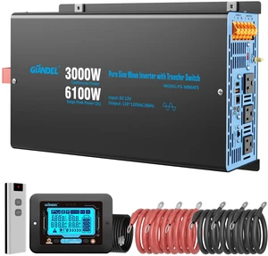 GIANDEL 3000W Pure Sine Wave Inverter 12V to 120V AC for RV Solar GIANDEL 3000W Pure Sine Wave Inverter 12V to 120V AC for RV Solar