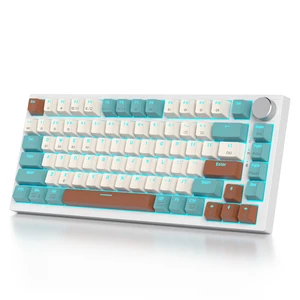 iTastatur 82 Keys Wireless Gaming Keyboard 75 Percent,Triple Mode Bluetooth/2.4Ghz/USB Pre-lubed Hot Swappable Mechanical Keyboard, w/Knob&Sound-Absorbing Pads,4000mAh Battery for Mac/Win (Brow iTastatur 82 Keys Wireless Gaming Keyboard 75 Percent,Triple Mode Bluetooth/2.4Ghz/USB Pre-lubed Hot Swappable Mechanical Keyboard, w/Knob&Sound-Absorbing Pads,4000mAh Battery for Mac/Win (Brow