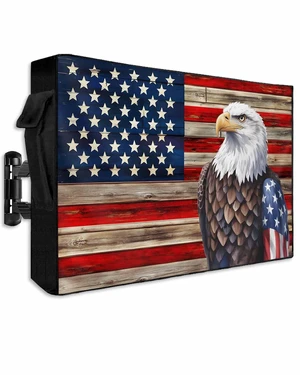 Lsrtoss American Flag Outdoor TV Cover 30-32 Inch Weatherproof, Vintage Eagle Outdoor TV Enclosure with Zipper & Roll Up Front Flap, Blue Red USA Flag Waterproof TV Covers for Outside Flat Screen TV Lsrtoss American Flag Outdoor TV Cover 30-32 Inch Weatherproof, Vintage Eagle Outdoor TV Enclosure with Zipper & Roll Up Front Flap, Blue Red USA Flag Waterproof TV Covers for Outside Flat Screen TV