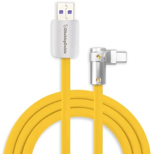 chubbycable 120W Charging Cable 90 USB C to C Cable, Yellow, 0.82FT chubbycable 120W Charging Cable 90 USB C to C Cable, Yellow, 0.82FT