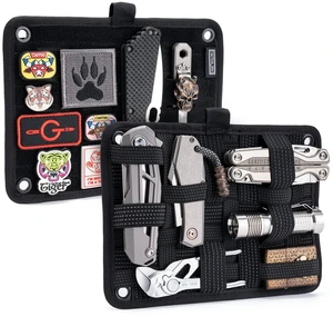 TACTICAL_GEEK EDC Organizer Board, Anti-Slip Elastic Woven Board, Utility Bag Insert Panel for Small Gear, Backpack Accessories (TCM-Black) TACTICAL_GEEK EDC Organizer Board, Anti-Slip Elastic Woven Board, Utility Bag Insert Panel for Small Gear, Backpack Accessories (TCM-Black)