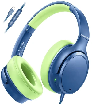 USB C Kids Headphones for School Active Noise Cancelling Headphones-Blue USB C Kids Headphones for School Active Noise Cancelling Headphones-Blue