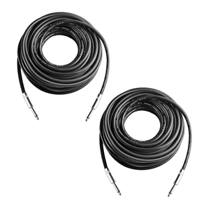 2Pcs 200ft 12AWG 1/4" TS Cable Heavy Duty Audio Amplifier Speaker Cord 2Pcs 200ft 12AWG 1/4" TS Cable Heavy Duty Audio Amplifier Speaker Cord