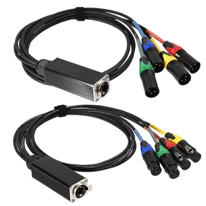 DEANFINN 4-Channel XLR Snake to Ethercon Cable, XLR Audio Over Ethernet Cat5/Cat6 Extension Cable for Stage, Studio, Lighting, 3 Ft (1 Male+1 Female) DEANFINN 4-Channel XLR Snake to Ethercon Cable, XLR Audio Over Ethernet Cat5/Cat6 Extension Cable for Stage, Studio, Lighting, 3 Ft (1 Male+1 Female)