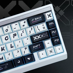 TITANNATION Printstream Gaming Keycaps, 130-Key PBT+PC 5-Side Dye-Sub Side-Printed Shine-Through Keycap Set, Cherry Profile, Full Layout Support for 60% 75% 100% MX Mechanical KeyboardsWhite TITANNATION Printstream Gaming Keycaps, 130-Key PBT+PC 5-Side Dye-Sub Side-Printed Shine-Through Keycap Set, Cherry Profile, Full Layout Support for 60% 75% 100% MX Mechanical KeyboardsWhite