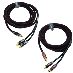 Arklove 3ft Shielded RCA Splitter Subwoofer Stereo Audio Video Cable 1 Male to 2 Female Dual Speaker Y Adapter Connector Extension Cord 24k Gold Plated(2 Pack) Arklove 3ft Shielded RCA Splitter Subwoofer Stereo Audio Video Cable 1 Male to 2 Female Dual Speaker Y Adapter Connector Extension Cord 24k Gold Plated(2 Pack)