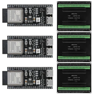 3Set ESP32-S3 N16R8 Kit with 16MB Flash 8MB PSRAM ESP32 S3 Expansion Boards Terminals Compatible with Arduino IDE MicroPython 3Set ESP32-S3 N16R8 Kit with 16MB Flash 8MB PSRAM ESP32 S3 Expansion Boards Terminals Compatible with Arduino IDE MicroPython