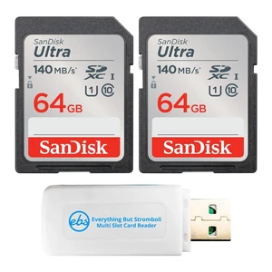 SanDisk SD Card 64GB Ultra (2 Pack) Class 10 Memory Card SDSDUNB-064G-GN6IN SanDisk SD Card 64GB Ultra (2 Pack) Class 10 Memory Card SDSDUNB-064G-GN6IN