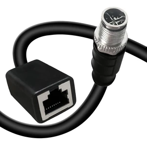 GEOAOBLE 6.6FT M12 8 Pin X Code Male to RJ45 Female Industrial Ethernet Cable High Flexible Shielded CAT6A Ethernet Cable for Industrial Camera Network Application 2M GEOAOBLE 6.6FT M12 8 Pin X Code Male to RJ45 Female Industrial Ethernet Cable High Flexible Shielded CAT6A Ethernet Cable for Industrial Camera Network Application 2M