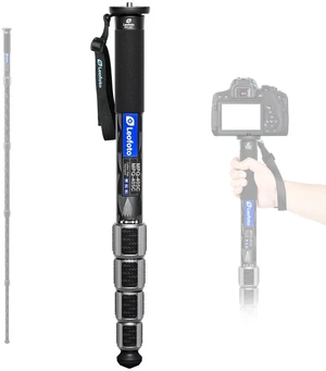 LEOFOTO Camera Monopod Carbon Fiber Portable Compact Lightweight Travel Monopod with Wrist Strap, Silicone Handle, Twist Locks, 5-Section up to 185cm, Max Load 25kg(MPQ-405C) LEOFOTO Camera Monopod Carbon Fiber Portable Compact Lightweight Travel Monopod with Wrist Strap, Silicone Handle, Twist Locks, 5-Section up to 185cm, Max Load 25kg(MPQ-405C)