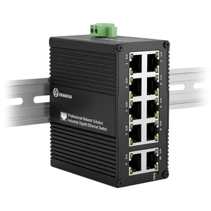 ENIANHUA Industrial 10-Port Gigabit Network Switch, USB-C 5V/DC 9-56V Power ENIANHUA Industrial 10-Port Gigabit Network Switch, USB-C 5V/DC 9-56V Power