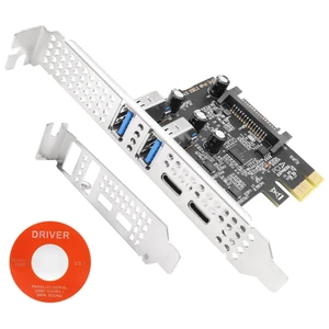XMSJSIY PCIe to USB A 3.0 Type-C Expansion Card XMSJSIY PCIe to USB A 3.0 Type-C Expansion Card