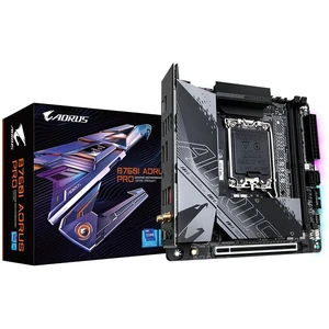 GIGABYTE B760I AORUS PRO 1.1 Intel LGA 1700 m-ITX Motherboard, 2X DDR5~96GB, 1x PCI-E x16, 2X M.2, 4X SATA, 5X USB 3.2, 2X USB 2.0, 1x Type-C GIGABYTE B760I AORUS PRO 1.1 Intel LGA 1700 m-ITX Motherboard, 2X DDR5~96GB, 1x PCI-E x16, 2X M.2, 4X SATA, 5X USB 3.2, 2X USB 2.0, 1x Type-C