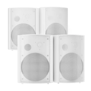 STUDIOFINIX 800W 6.5 Inch Bluetooth Outdoor Speakers Waterproof Wired with Multifunctional Amplifier Wall Mount Weatherproof Loudspeaker System for Patio Garden Poolside Home(4 Speakers,White) STUDIOFINIX 800W 6.5 Inch Bluetooth Outdoor Speakers Waterproof Wired with Multifunctional Amplifier Wall Mount Weatherproof Loudspeaker System for Patio Garden Poolside Home(4 Speakers,White)