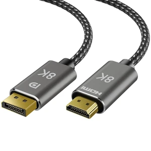 8K DisplayPort to HDMI Cable 25 ft, Uni Directional, 8K@60Hz, 4K@240Hz 8K DisplayPort to HDMI Cable 25 ft, Uni Directional, 8K@60Hz, 4K@240Hz