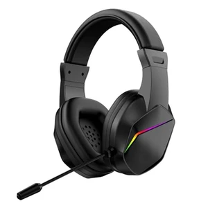 LICAEVEY Wireless Gaming Headset, Low Latency Gaming Headphones, 40mm Drivers, LED Lights, Over Ear Earphones with Omnidirectional Microphone for Music and Movies (Black+Wireless BT Vers LICAEVEY Wireless Gaming Headset, Low Latency Gaming Headphones, 40mm Drivers, LED Lights, Over Ear Earphones with Omnidirectional Microphone for Music and Movies (Black+Wireless BT Vers