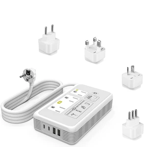 2000W 220V to 110V Converter for Hair Dryers, Type C G L I Adapter(Gray) 2000W 220V to 110V Converter for Hair Dryers, Type C G L I Adapter(Gray)