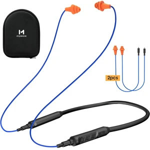 MIPEACE Bluetooth Earplug Headphones, Neckband Ear Protection Work earbuds-29db Noise Reduction Safety Headphones with Replacement Buds,19+Hour Battery for Lawn Mowing DIY (Orange) MIPEACE Bluetooth Earplug Headphones, Neckband Ear Protection Work earbuds-29db Noise Reduction Safety Headphones with Replacement Buds,19+Hour Battery for Lawn Mowing DIY (Orange)