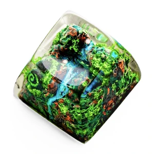 Artisan Keycap for DIY Replacenment, Handmade Resin Keycap, Jungle Custom Keycaps for Switch Gaming, Cherry MX Mechanical Keyboards Artisan Keycap for DIY Replacenment, Handmade Resin Keycap, Jungle Custom Keycaps for Switch Gaming, Cherry MX Mechanical Keyboards