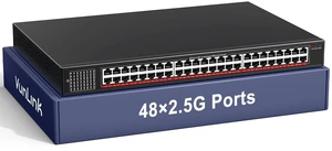 48-Port 2.5G Unmanaged Ethernet Switch, VunLink 482.5Gbps RJ45 Multi-Gig Network Switch, 240Gbps Switching Capacity, Plug & Play, Rackmount Switch for Enterprise, NAS, Surveillance, Office Network 48-Port 2.5G Unmanaged Ethernet Switch, VunLink 482.5Gbps RJ45 Multi-Gig Network Switch, 240Gbps Switching Capacity, Plug & Play, Rackmount Switch for Enterprise, NAS, Surveillance, Office Network