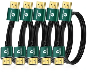 Thsucords Slim HDMI Cables 1.6FT 5Pack, Ultra Soft & Thin HDMI to HDMI Cord, Extreme Flexible & Skinny HDMI Wire Supports High Speed 4K@60Hz 18gbps 2160p 1080p Thsucords Slim HDMI Cables 1.6FT 5Pack, Ultra Soft & Thin HDMI to HDMI Cord, Extreme Flexible & Skinny HDMI Wire Supports High Speed 4K@60Hz 18gbps 2160p 1080p